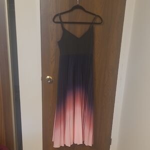 SHEIN Black and Pink Gradient Maxi Dress